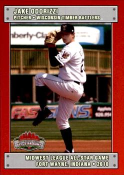 2010 Grandstand Midwest League All-Star Game Western Division #NNO Jake Odorizzi Front