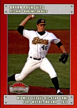 2010 Grandstand Midwest League All-Star Game Western Division #NNO Bryan Paukovits Front