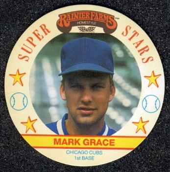 1989 Rainier Farms Discs #12 Mark Grace  Front