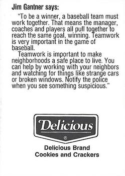 1991 Milwaukee Brewers Police - City of Brookfield PD, Brookfield Jaycees #NNO Jim Gantner Back