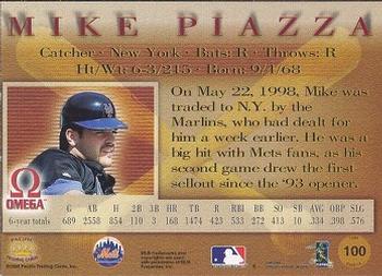 1998 Pacific Omega #100 Mike Piazza Back