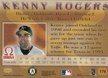 1998 Pacific Omega #179 Kenny Rogers Back
