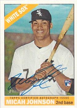 2015 Topps Heritage - Real One Autographs (High Numbers) #ROAH-MJ Micah Johnson Front