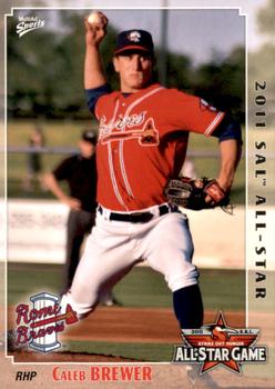2011 MultiAd South Atlantic League All-Stars South #3 Caleb Brewer Front