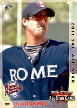 2011 MultiAd South Atlantic League All-Stars South #5 Jakob Dalfonso Front