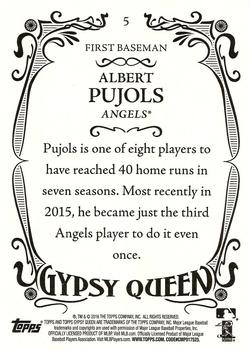 2016 Topps Gypsy Queen #5 Albert Pujols Back