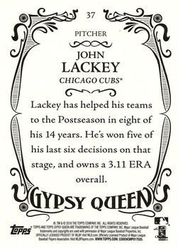 2016 Topps Gypsy Queen #37 John Lackey Back