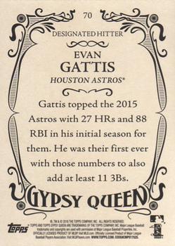 2016 Topps Gypsy Queen #70 Evan Gattis Back
