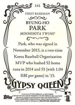 2016 Topps Gypsy Queen #141 Byung-Ho Park Back