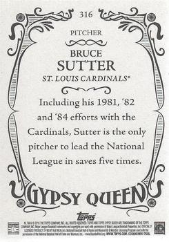 2016 Topps Gypsy Queen #316 Bruce Sutter Back
