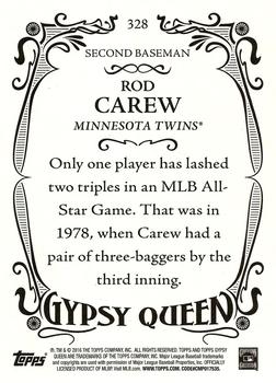 2016 Topps Gypsy Queen #328 Rod Carew Back