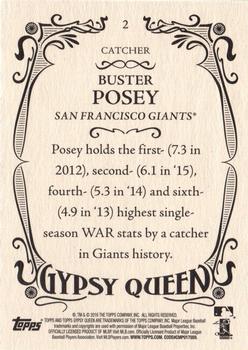 2016 Topps Gypsy Queen #2 Buster Posey Back
