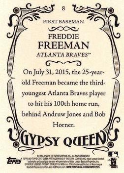 2016 Topps Gypsy Queen #8 Freddie Freeman Back