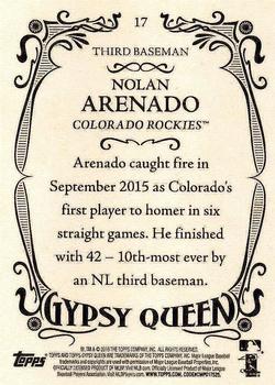 2016 Topps Gypsy Queen #17 Nolan Arenado Back