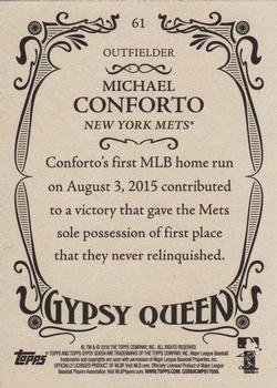 2016 Topps Gypsy Queen #61 Michael Conforto Back