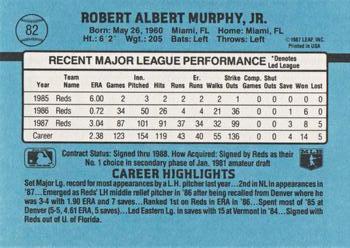 1988 Donruss #82 Rob Murphy Back