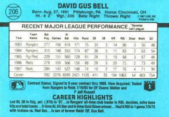 1988 Donruss #206 Buddy Bell Back