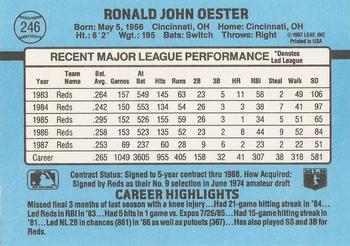 1988 Donruss #246 Ron Oester Back