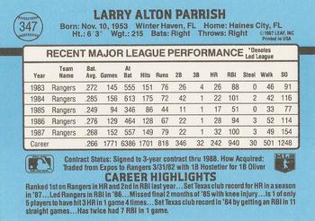 1988 Donruss #347 Larry Parrish Back