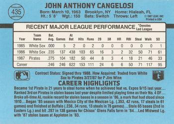 1988 Donruss #435 John Cangelosi Back