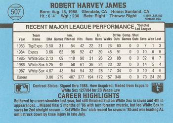 1988 Donruss #507 Bob James Back