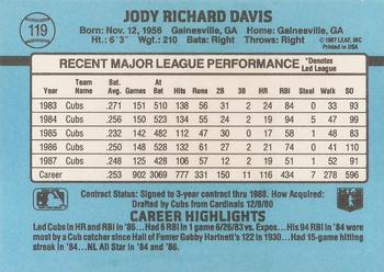 1988 Donruss #119 Jody Davis Back