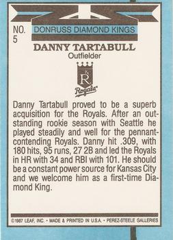 1988 Donruss #5 Danny Tartabull Back
