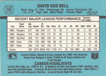 1988 Donruss #206 Buddy Bell Back
