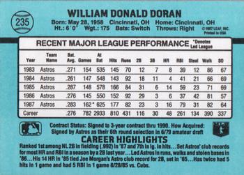 1988 Donruss #235 Bill Doran Back