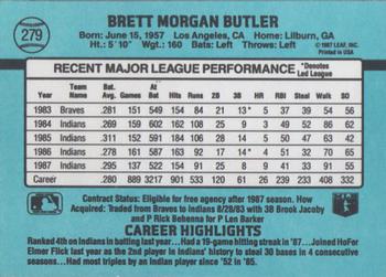 1988 Donruss #279 Brett Butler Back