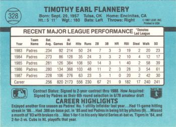 1988 Donruss #328 Tim Flannery Back
