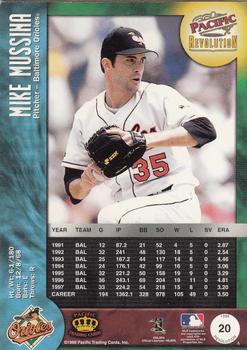 1998 Pacific Revolution #20 Mike Mussina Back