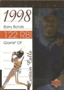 1999 Upper Deck Ovation - Curtain Calls #R7 Barry Bonds  Front