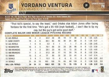 2015 Topps Update - Throwback Variations #78 Yordano Ventura Back