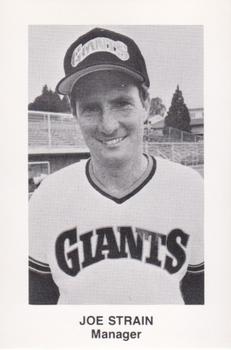 1985 Pacific Everett Giants II #NNO Joe Strain Front