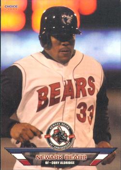 2008 Choice Newark Bears #1 Cory Aldridge Front
