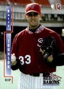 2000 Blueline Q-Cards Scranton/Wilkes-Barre Red Barons #13 Barry Johnson Front