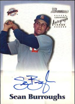 2000 Bowman - Autographs #SB Sean Burroughs Front