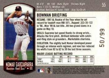 2000 Bowman - Gold #55 Nomar Garciaparra  Back