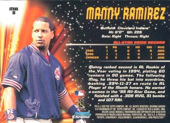 2000 Bowman Chrome - Meteoric Rise #MR5 Manny Ramirez  Back