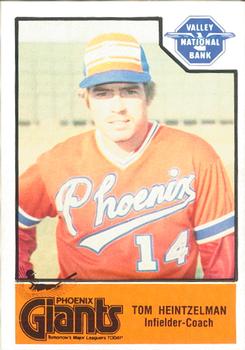 1979 Cramer Phoenix Giants #12 Tom Heintzelman Front