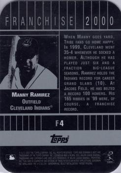 2000 Bowman's Best - Franchise 2000 #F4 Manny Ramirez  Back