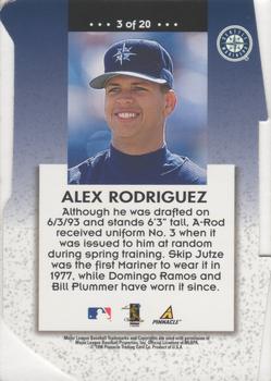 1998 Pinnacle Inside - Behind the Numbers #3 Alex Rodriguez Back