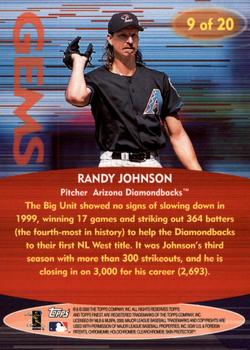2000 Finest - Gems Oversize #9 Randy Johnson  Back