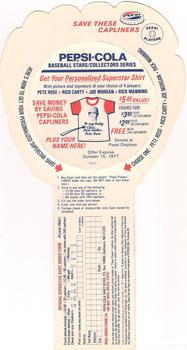 1977 Pepsi-Cola Collection Glove Discs - Full Gloves #23 Carl Yastrzemski Back