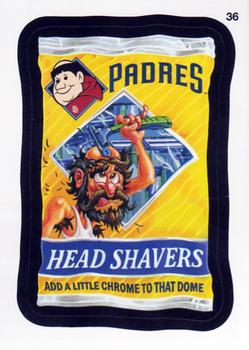 2016 Topps MLB Wacky Packages #36 Padres Head Shavers Front