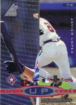 1998 Pinnacle Inside - Stand Up Guys #7-C / 7-D Mike Piazza / Charles Johnson / Ivan Rodriguez / Javier Lopez Back
