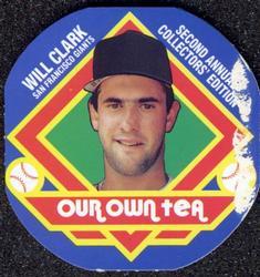 1988 Our Own Tea Discs #10 Will Clark Front