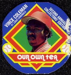 1988 Our Own Tea Discs #11 Vince Coleman Front