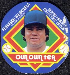 1988 Our Own Tea Discs #20 Fernando Valenzuela Front